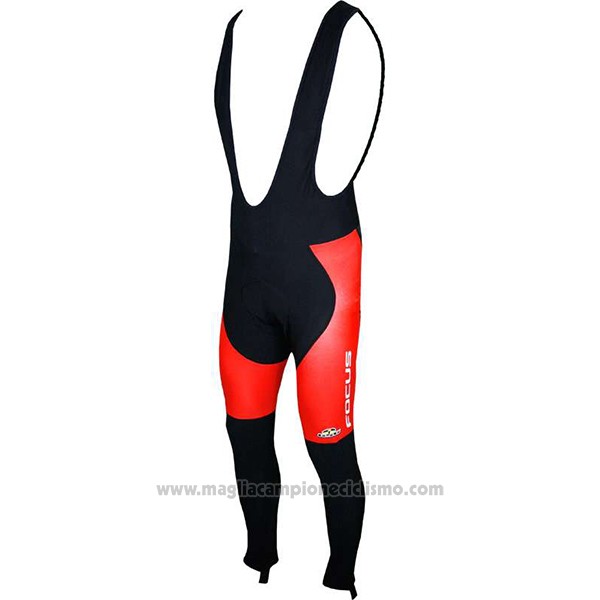 2017 Abbigliamento Ciclismo Focus XC Ml Rosso Manica Lunga e Salopette